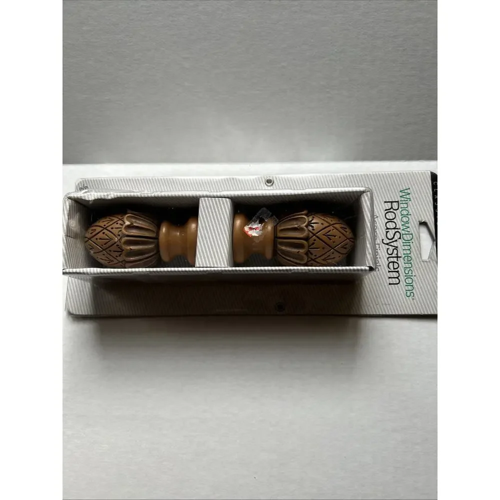 Window Dimensions Rod System Acorn Finials Fits Wood Rods 1 3/8